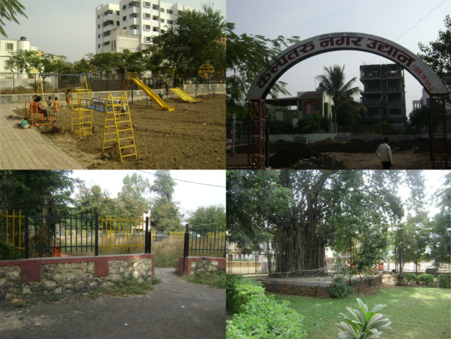 उद्यान-बगीचे ही शहरांची फुफ्फुसं असतात. शहरांच्या भौतिक विकासातला तो महत्वाचा भाग आहे. उद्यानांमुळे शहराचं मानसिक शारिरीक आरोग्य शाबूत राहते.लहान मुलांना खेळण्यासाठी व जेष्ठ नागरिकांना विरंगुळा म्हणून वॉर्डात अनेक उद्यानांची निर्माती केली आजूनही बऱ्याच उद्यानांच्या निर्मातीचे काम प्रगतीपथावर आहे.तसेच अनेक मोकळ्या जागांना  वॉलकंपाउंड करून त्यात पाथ-वे, सुशोभीकरण, बेंचेस व लहान मुलांसाठी खेळणी बसविली .